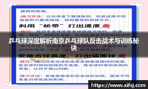乒乓球深度解析南京乒乓球队反击战术与训练秘诀